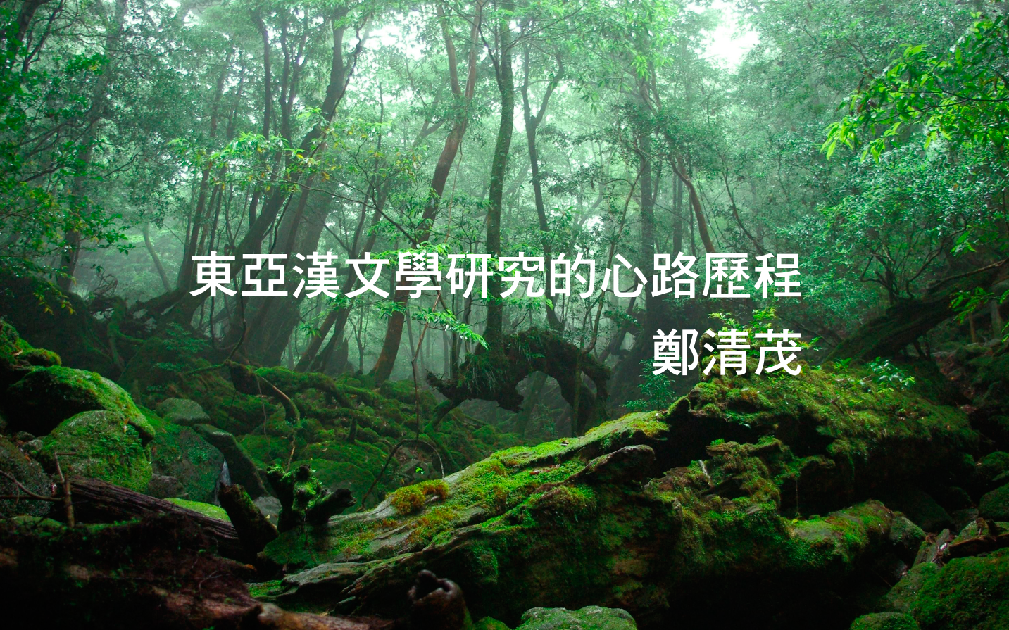 東亞漢文學研究的心路歷程